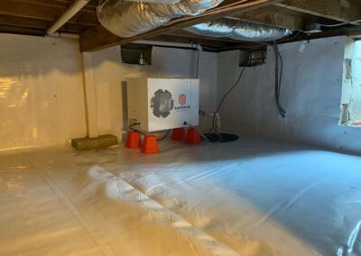 Santa Fe dehumidifier installation. Avoid moisture in your crawlspace to ensure for better air quality!